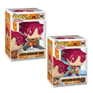 Funko POP! Dragon Ball - Super Saiyan God Goku 2491 (Kamehameha) Special Edition Chase Bundle